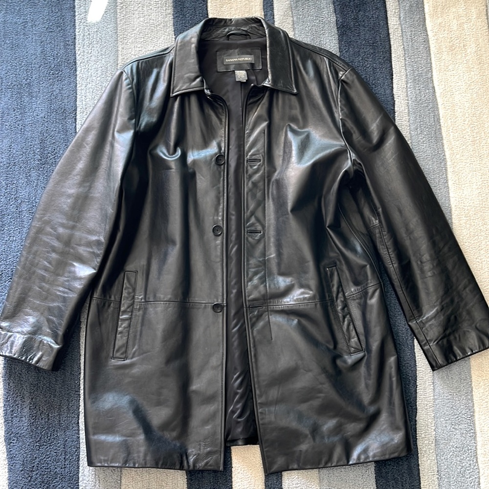 Banana Republic Long leather mens Jacket